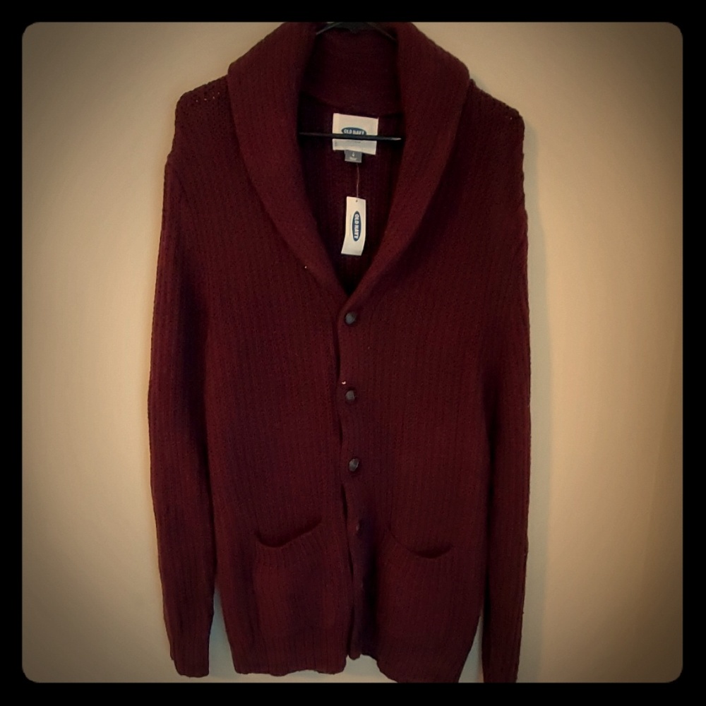 Maroon cardigan